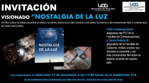 INVITACIÓN NOSTALGIA DE LA LUZ