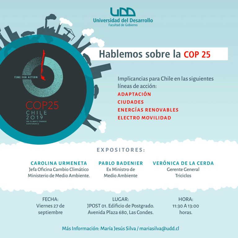 Charla Hablemos Sobre La COP25 - UDD Facultad De Gobierno